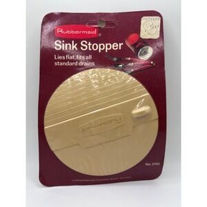 Rubbermaid Sink Stopper Lies Flat All Standard Drains No 2103 1974 Beige SEALED